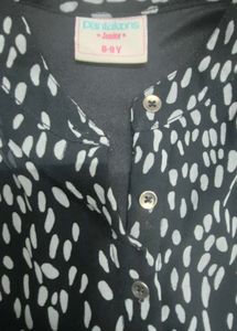 Chic Black &amp; White Print Dress