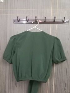 dark green top