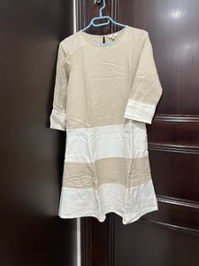 AND White Biege Dress