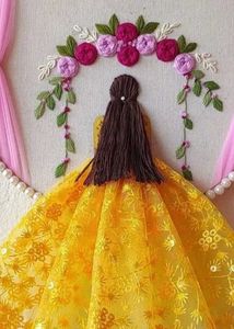 Happy Birthday Embroidered Hoop Art
