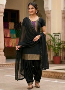 Embellished Black Kurta