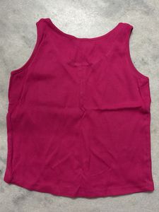 Pink Henley Tank Top