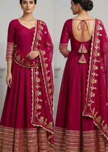 Elegant Magenta Kurta Set with Dupatta