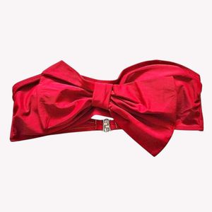 🎀Red Bow Bikini Top 🆕 NWOT M