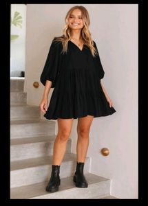 Chic Black Mini Dress (Made In China)