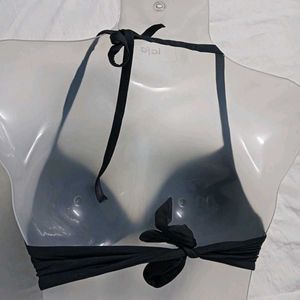 ⭐ Black Halter Neck Bikini Top