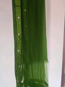 Green Embellished Blouse With Lehnga