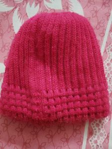 146.Handmade Floral Knit Beanie