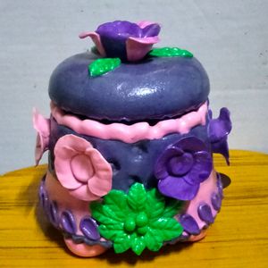 Small Cover Pot Cum Earing Box