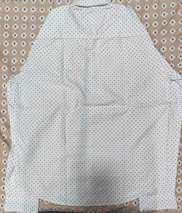 John Players White Printed Shirt