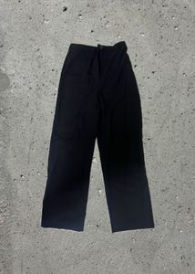 Korean Black Wide-Leg Trousers