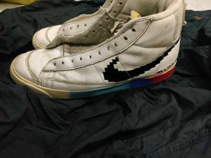 Nike Worn White High-Top Sneakers