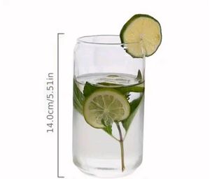 Elegant Can-Shaped Glass Tumbler