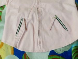 Leather Pink women Jacket