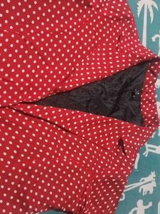 Red Polka Dot Blazer