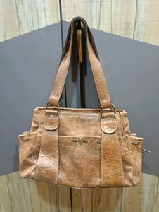 Vintage Distressed Leather Shoulder Bag