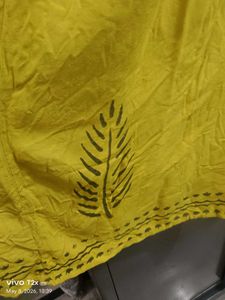 Yellow Printed Kurta