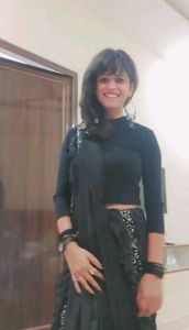 Women's Black Saree without Blouse and Peticoat