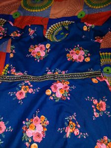 Blue Floral long dress