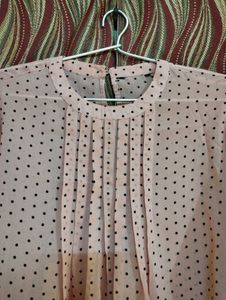 Chic Pink Polka Dot Top