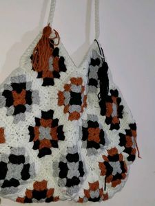 Boho Granny Square Crochet Bag