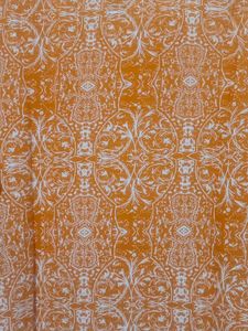 Orange front embroidered and back Printed Kurti