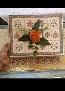 9. Decorative Gift Box with Floral Accent