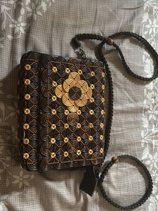 wooden sling bag detachable straps