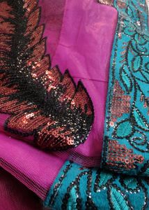 Magenta &amp; Green Saree(Stitched Small Size Blouse)