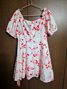 URBANIC Floral Pink and Red Dress | 36