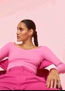 Pink Wide Leg Trousers XS