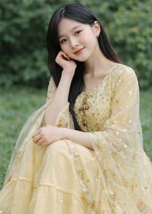 Elegant Yellow Ethnic sharara Set