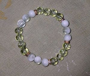Purple &amp; Clear Beaded Bracelet