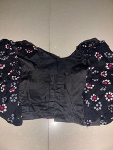 Embroidered Black Ethnic Navratri Blouse