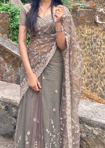 Elegant Embroidered Saree