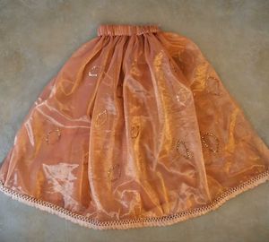 Elegant Organza fabric kids skirt without lining