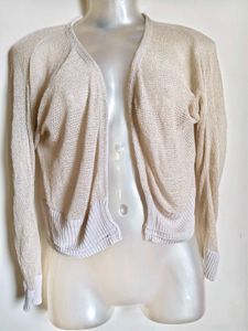 Sheer Knit Cropped Cardigan