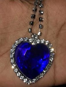 Blue Crystal Heart pendant