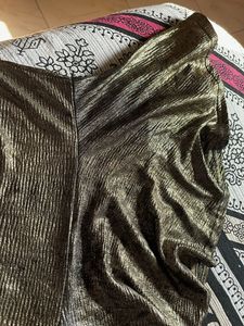 Shimmering Gold Peplum Top