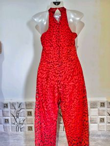 Stunning Red Lace Jumpsuit