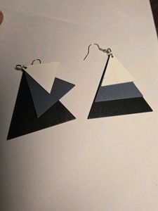 Geometric Layered Drop Earrings