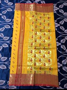 New Yellow Taant Saree