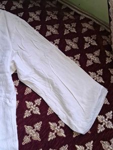 White Embroidered Short Kurti