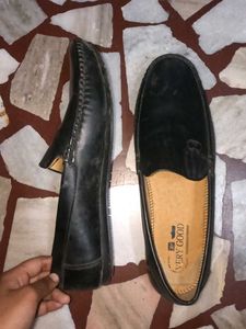 Classic Black Leather Loafers