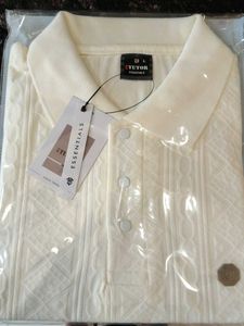 Tutor Men's Cream Textured Polo Shirt