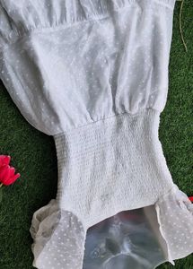 Whimsy white bow cottage core lolita dress