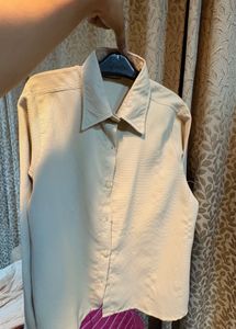 Chic Beige Button-Up Shirt