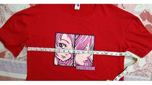 Anime Graphic Print Red Crop Top