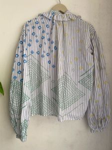 Unique Striped &amp; Patterned Blouse