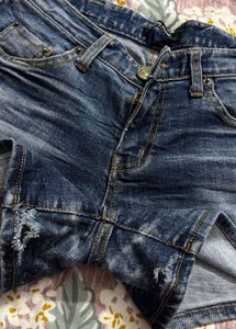 Blue Denim mini shorts